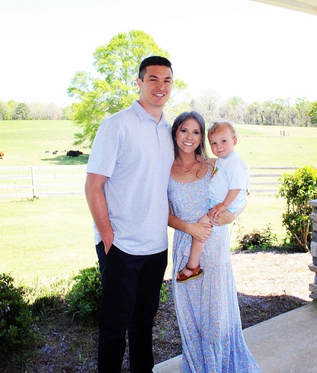 Nick Mullens wife Haleigh Hughes and son