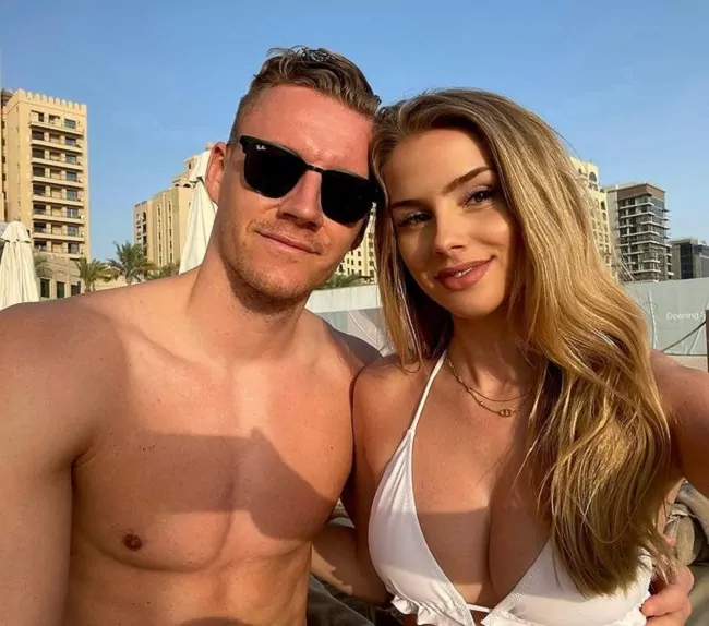 Bernd Leno and his wife Sophie Christin